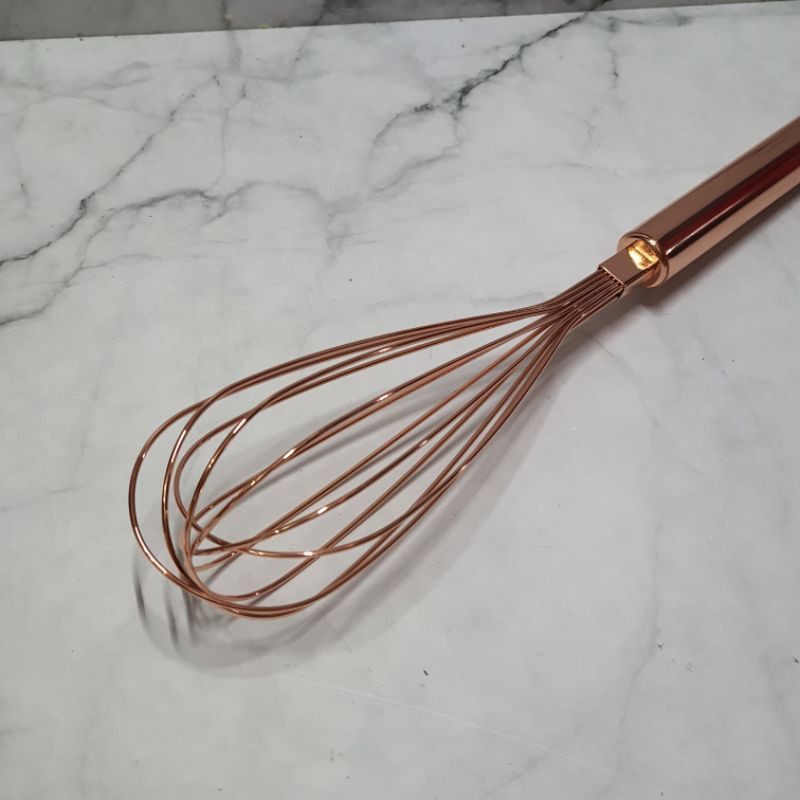 Ballon Whisk Rose gold / whisk tebal / egg beater / whisker / pengocok telur