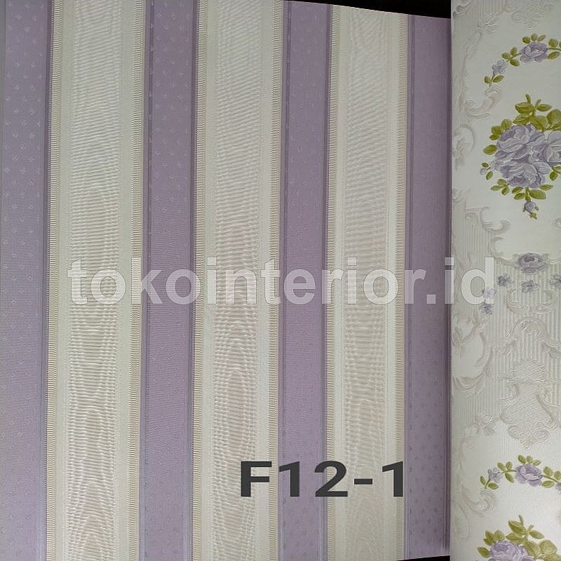 Wallpaper Dinding Murah Garis Vertikal Dua Warna