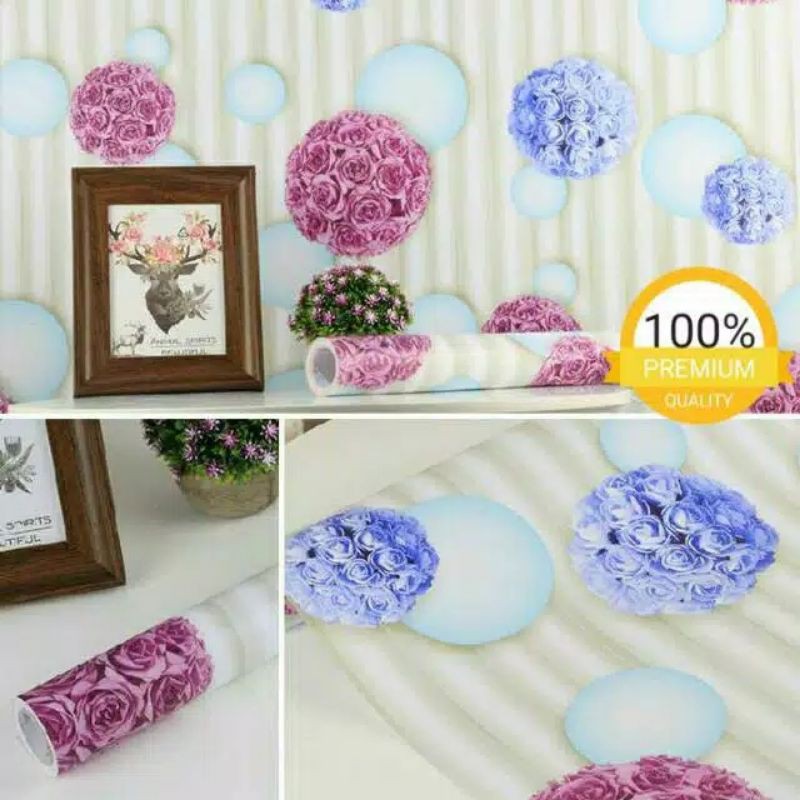 wallpaper roll sticker cerah import 45cmx8m 1 roll