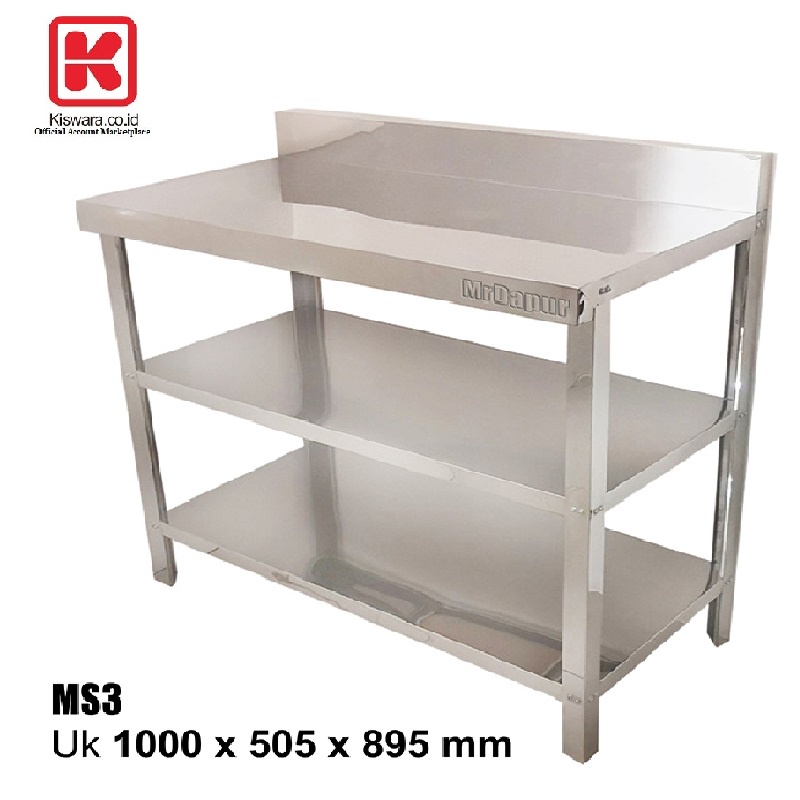 Meja Stainless Steel MrDapur MS 3 kiswarabandung