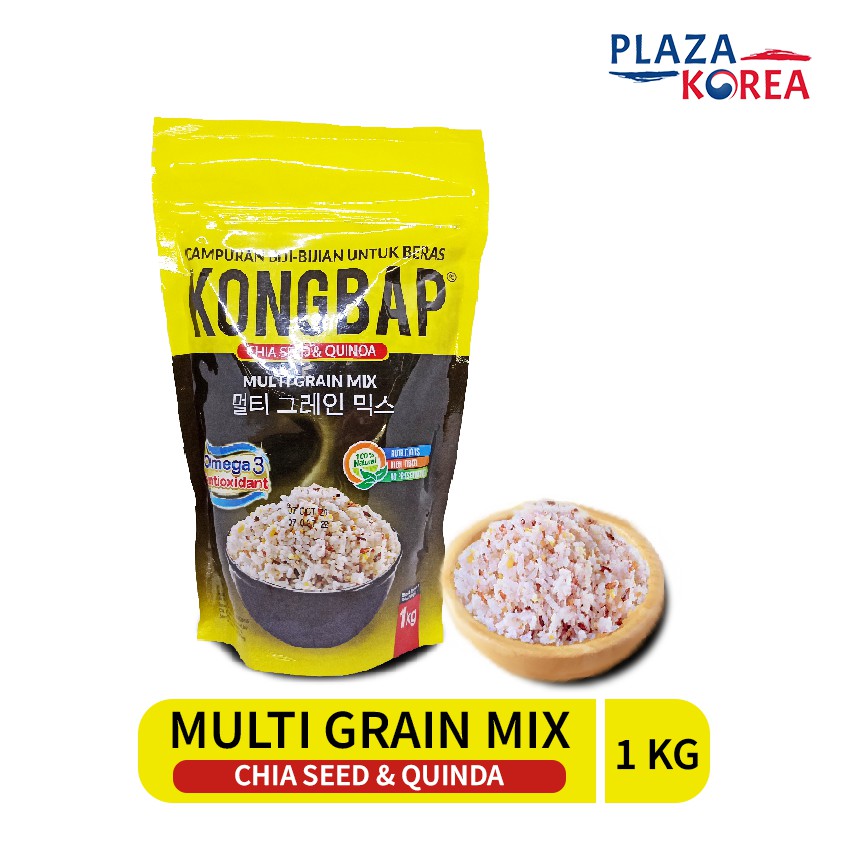 

KONGBAP MULTIGRAIN MIX CHIA SEED & QUINDA 1KG - CAMPURAN BERAS