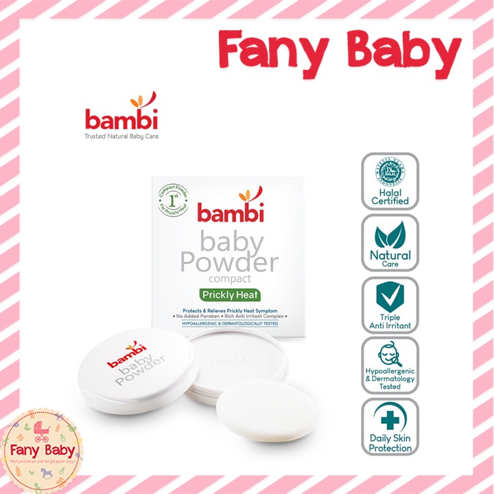 BAMBI BABY POWDER COMPACT [ PRICKLY HEAT ] 40GR