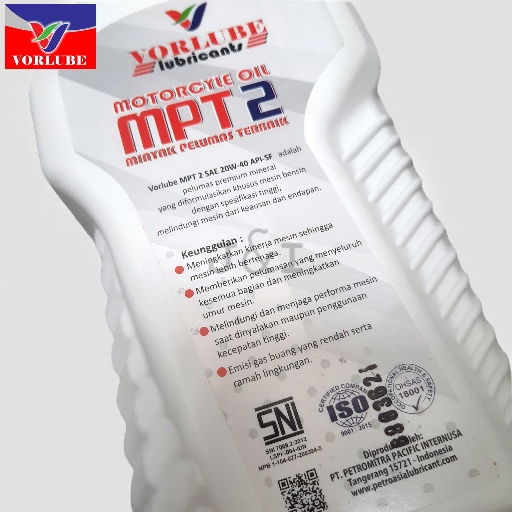 oli motor - oli mesin - Oli Vorlube MPT 2 20w-40 0.8L - oli matic - oli metik-oli matik - oli metik