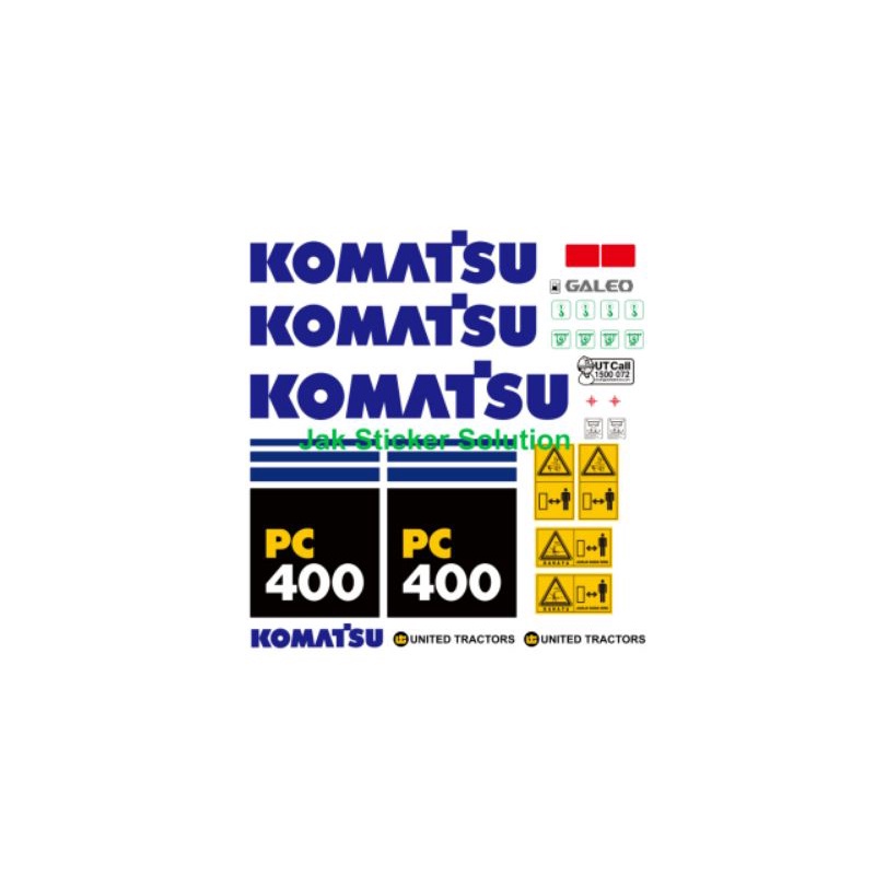 Stiker  Excavator Komatsu PC400-7 Sticker Alat Berat