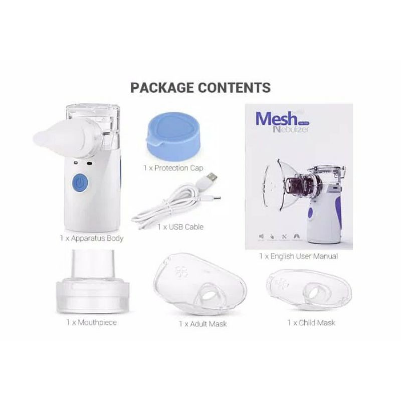 mesh nebulizer portable alat nebu anak Dan dewasa