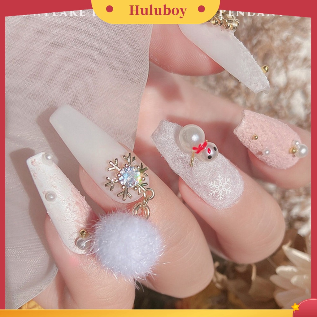 Huluboy Huluboy♡ Liontin Rantai Bola Berlian Imitasi Untuk Dekorasi Manicure