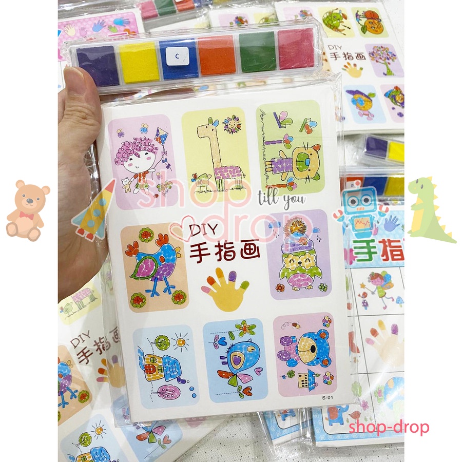 Washable finger paint - Mainan edukasi anak - Painting anak - Montessori - Cat Tangan Finger Paint