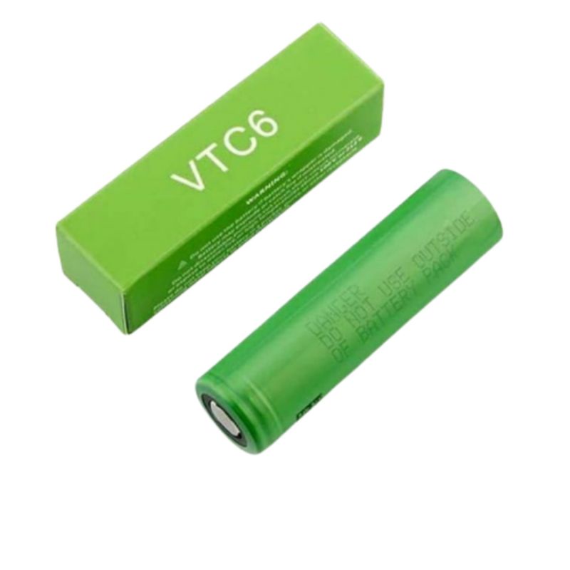 Baterai 18650 VTC6 3000mAh 20a flat top 18650 sony VTC 6 free case battery