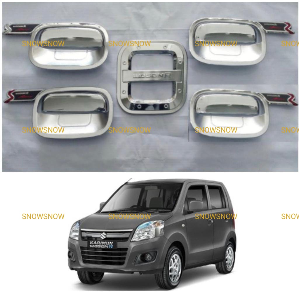 Paket Outer Handle Tank Cover Suzuki Karimun Wagon R Activo Chrome