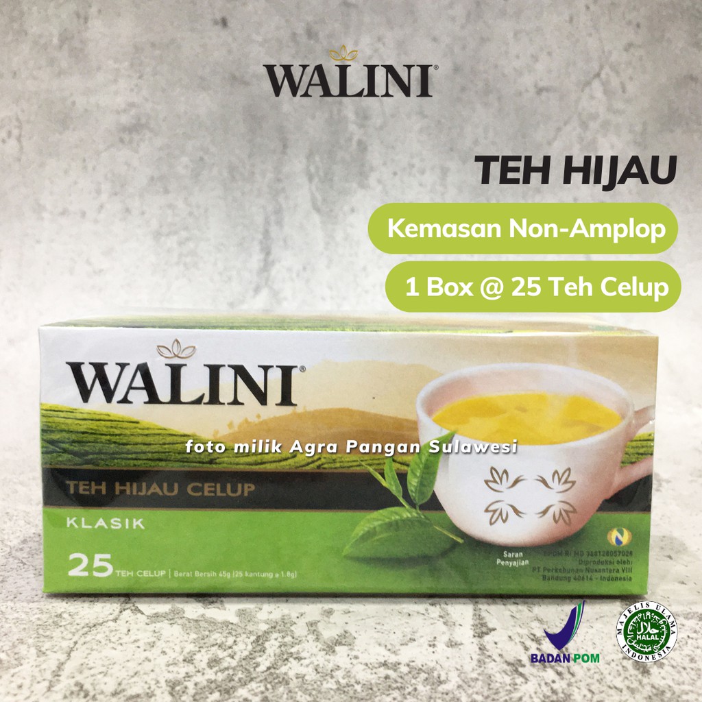 

Teh Hijau WALINI | Green Tea Teh Celup Klasik Premium Kemasan Non Amplop