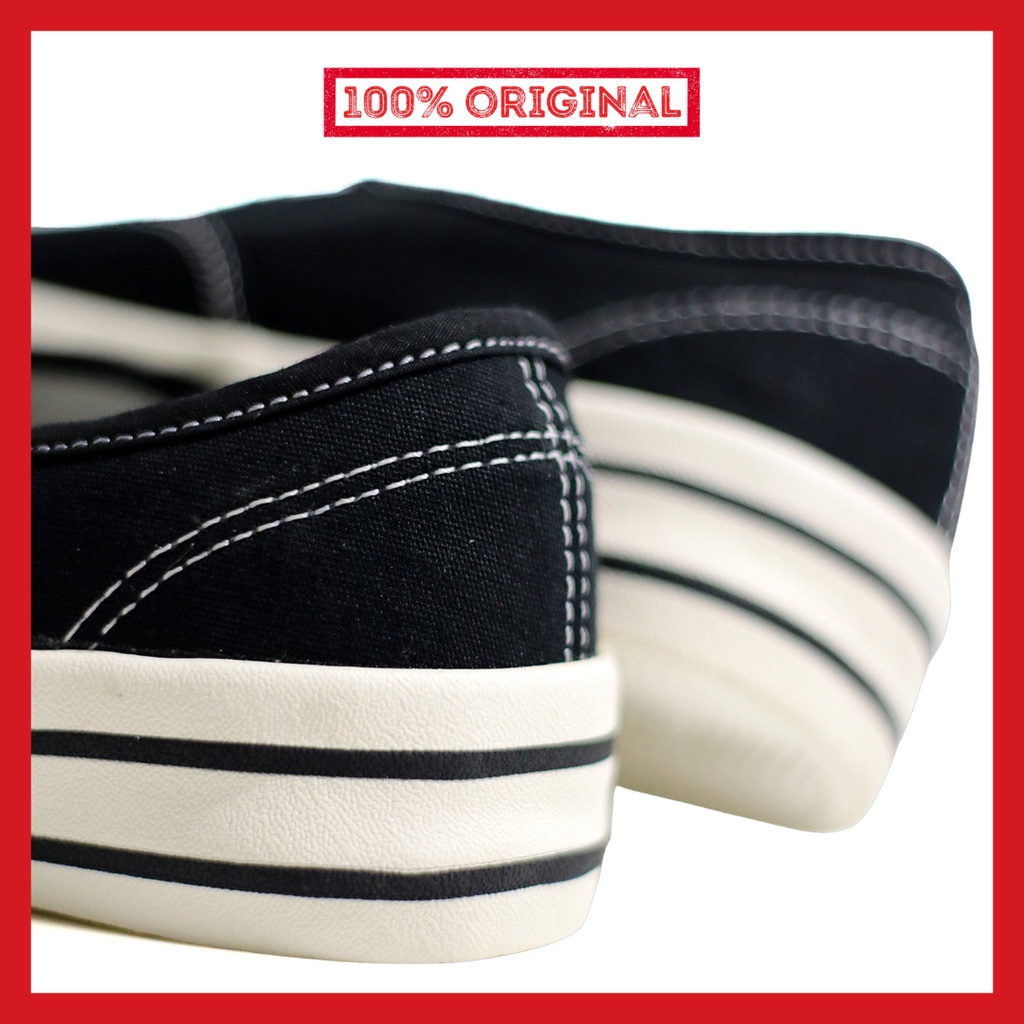 ORIGINAL - Sepatu Brand Lokal Kasual Pria Wanita No Brand Black White Low Not Sneakers Vans Authentic Black White