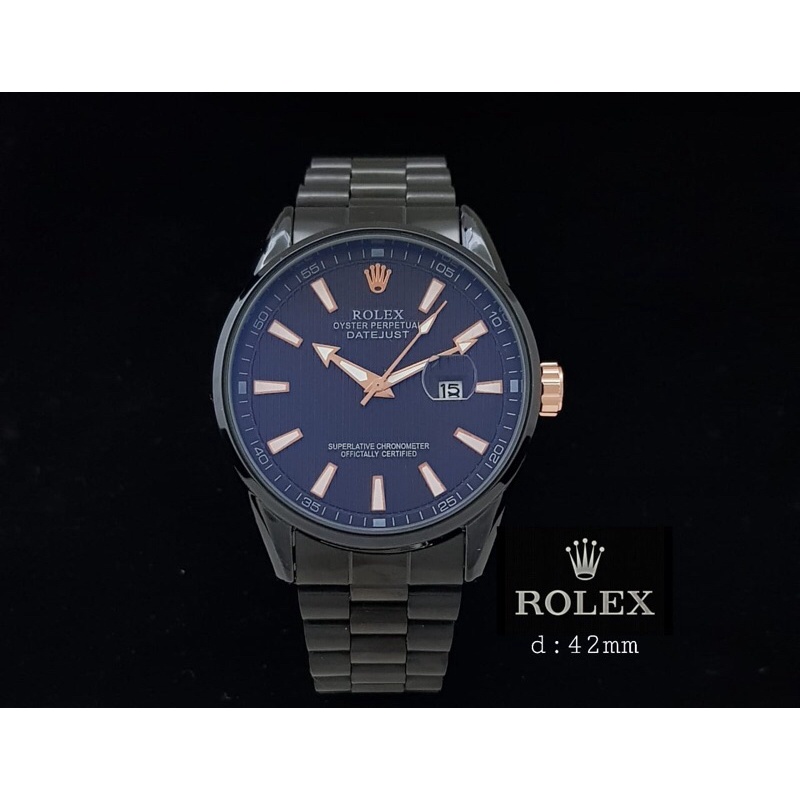 jam tangan rantai cowok rolex tanggal aktif. free box &amp; baterai cadangan