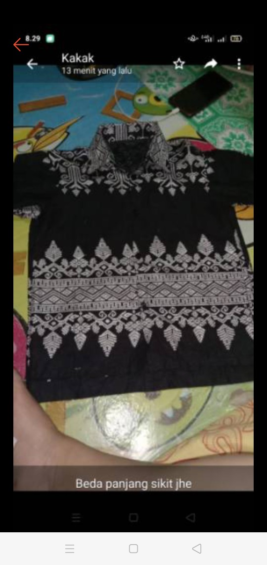 Couple Ayah&anak - Batik Atasan Pria -batik Couple Keluarga Motif Prada Anjani Silver