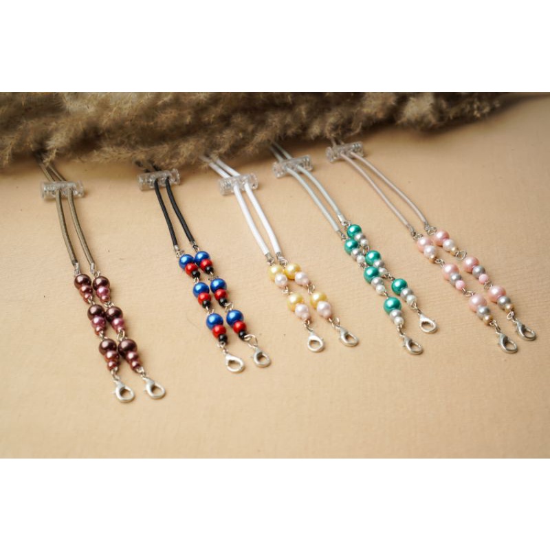 Kalung Masker Hijab 2in1 / Strap Masker 2in1 / Conektor Masker Hijab 2in1 / Kalung Tali Masker / Pen