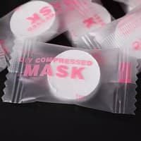 TBI Alas Kertas Masker Wajah Polos Press Compressed Face Mask