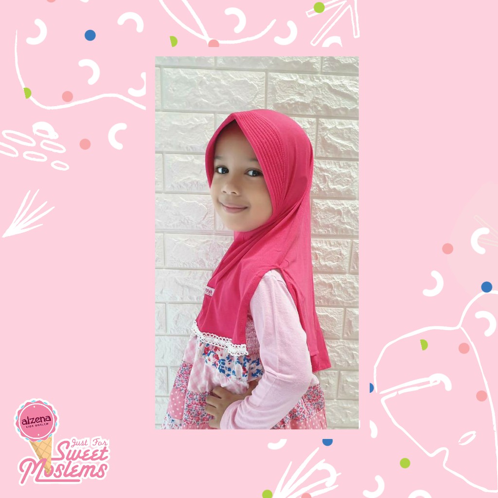Hijab Style Kerudung Anak Perempuan Hijab Anak Cantik Hijab Instan Better Helf Alzena Kids Moslem-Fanta