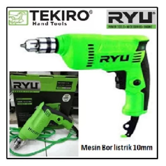 Mesin Bor Listrik 10 Mm TEKIRO RYU Mesin Bor Tangan Listrik RYU Bor RDR10-3 RE