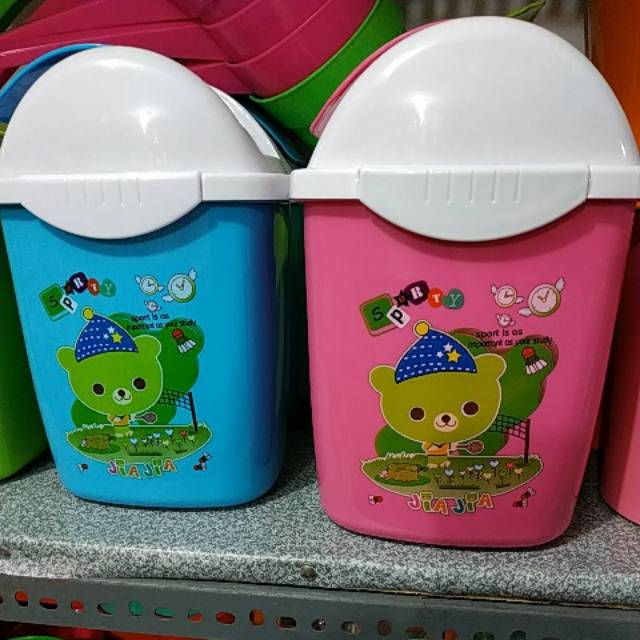 Tempat sampah lucky bird L723 warna bervariasi model mini