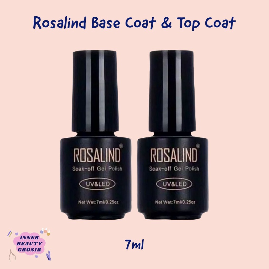 Rosalind base coat dan top coat rosalind kutek gel