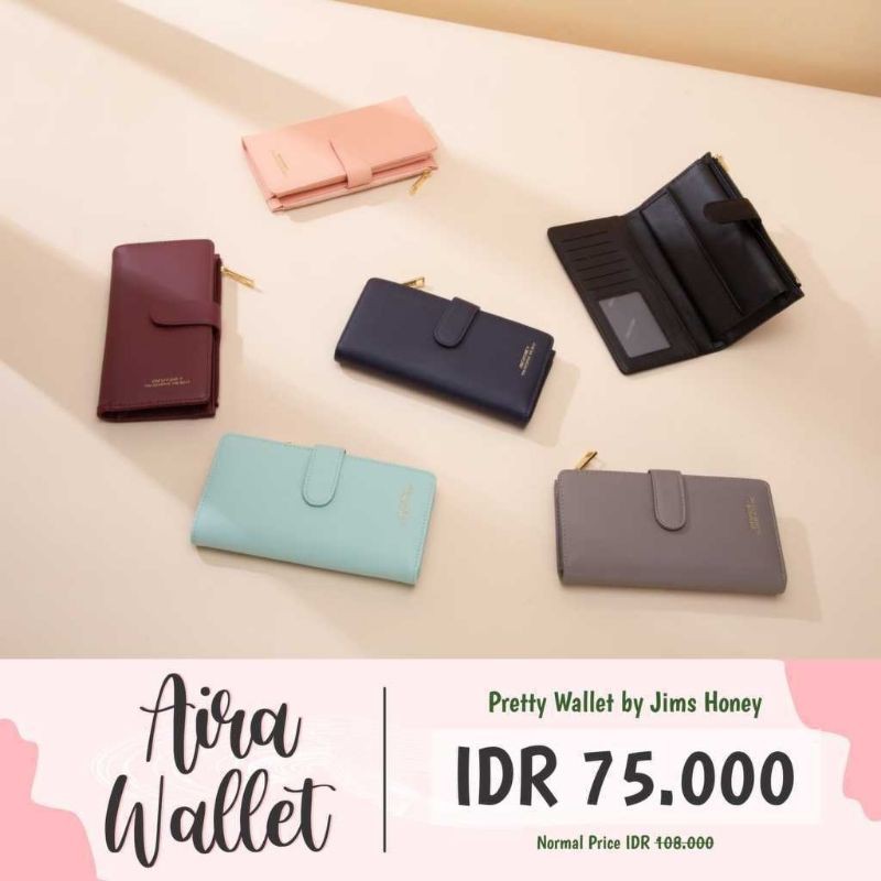 Jimshoney Aira Wallet Dompet Panjang Wanita Original Murah