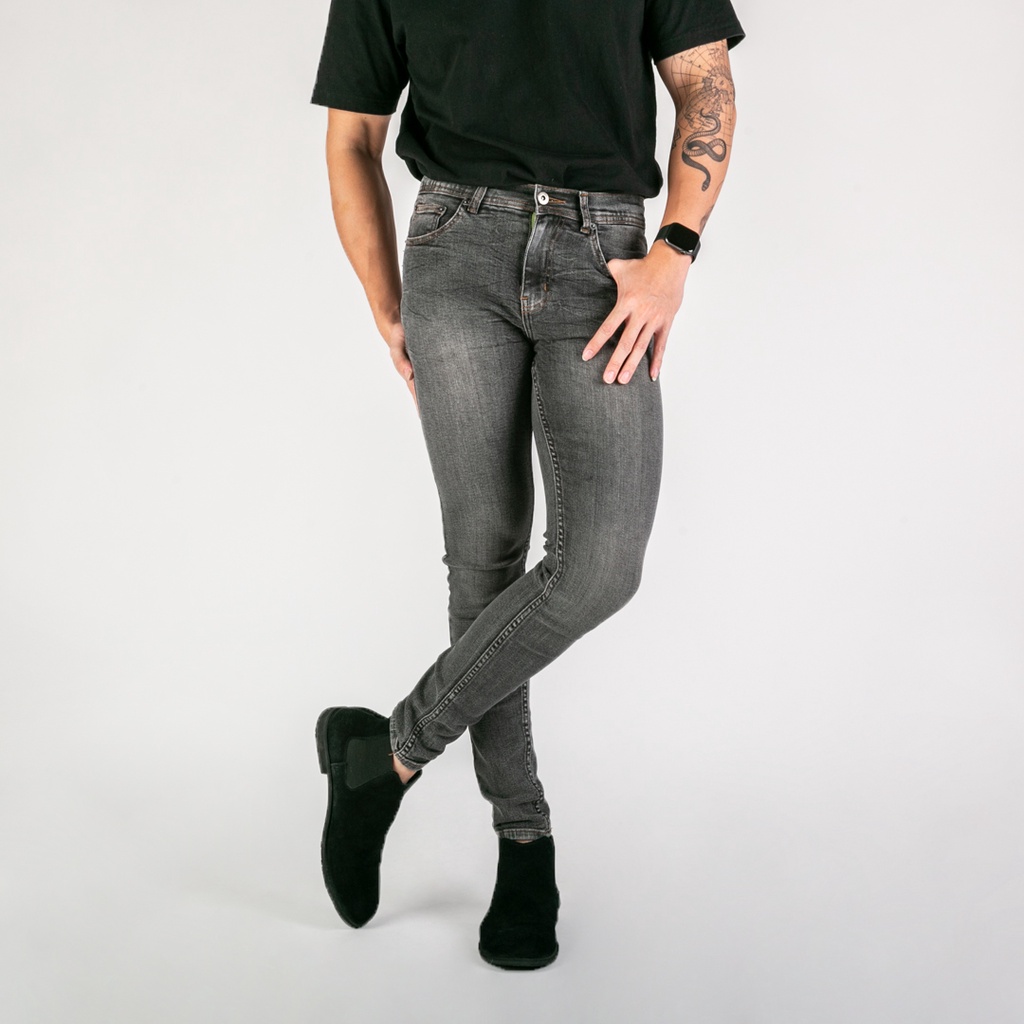 UNITEDJEANS - Celana Slim Fit Jeans Pria Bahan Stretch Denim - Misty Grey - (UJ-31)