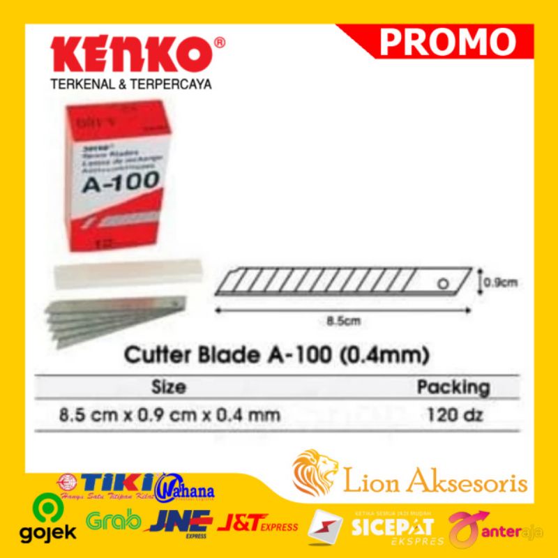 

Isi Cutter Kenko A-100 / Refill Cuter Kecil / Isi pisau Kater a100