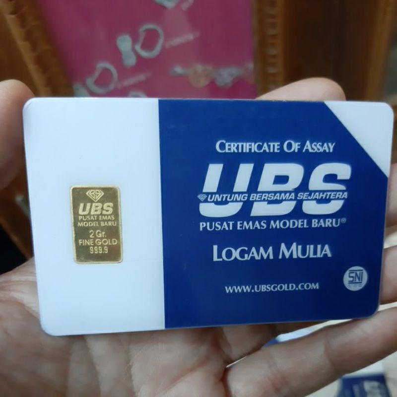 LM ubs press sni fine gold 2gr 2 gram 24k 9999
