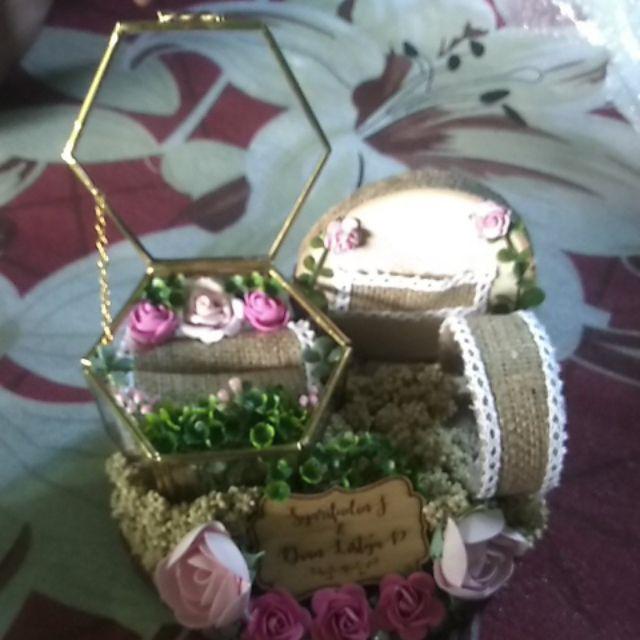 Tempat Cincin /terarrium Ringbox /ringbearer/ Tempat Maskawin/tempat Cincin Rustic /terarrium Rustic