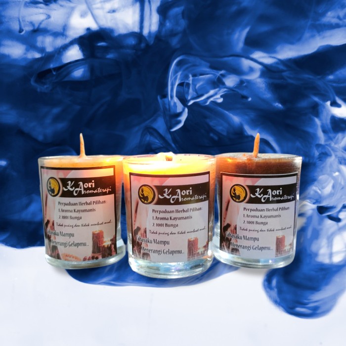 Lilin Aroma Terapi Woody Pengusir Nyamuk 1Pcs Free Biji Pinus / Jenitri