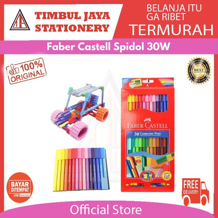 

Kusus Hari Ini Spidol (Connector Pens) Faber Castell 30 Warna Terbatas