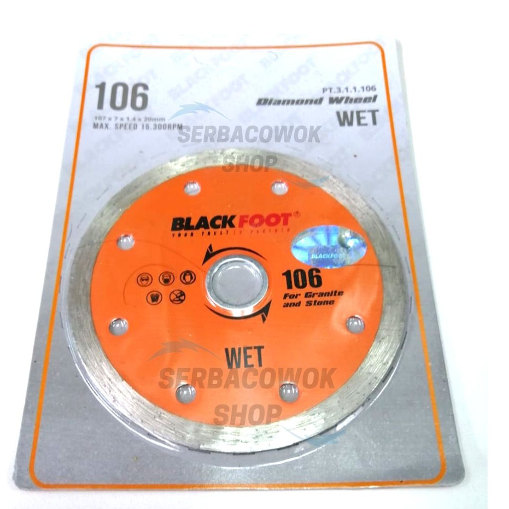 Blackfoot Diamond Wheel Wet 106 Turbo 3 X Flange Steel Mata Potong Keramik Termurah Berkualitas