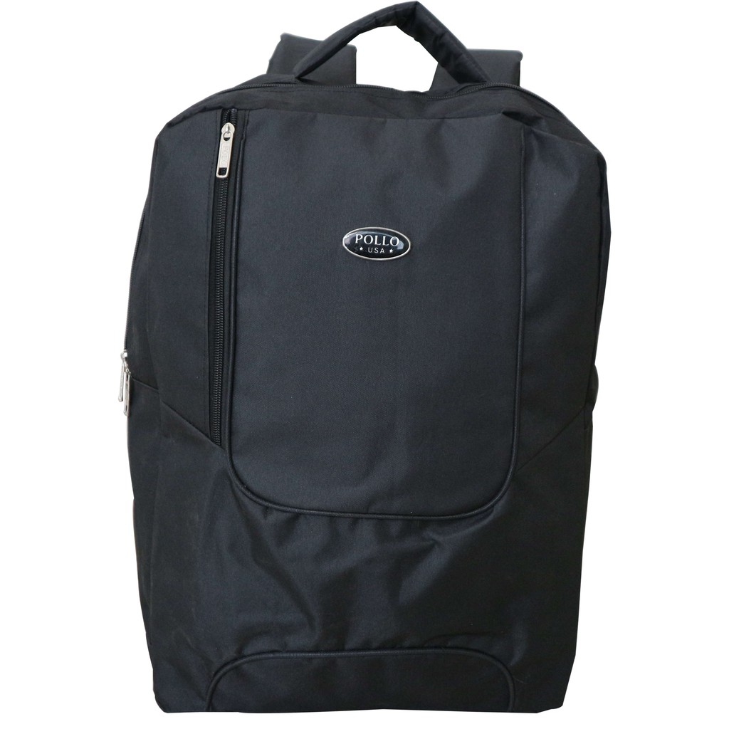 Tas Gendong Laptop USA polo Hitam Elegan Murah Backpack Pria Nyaman