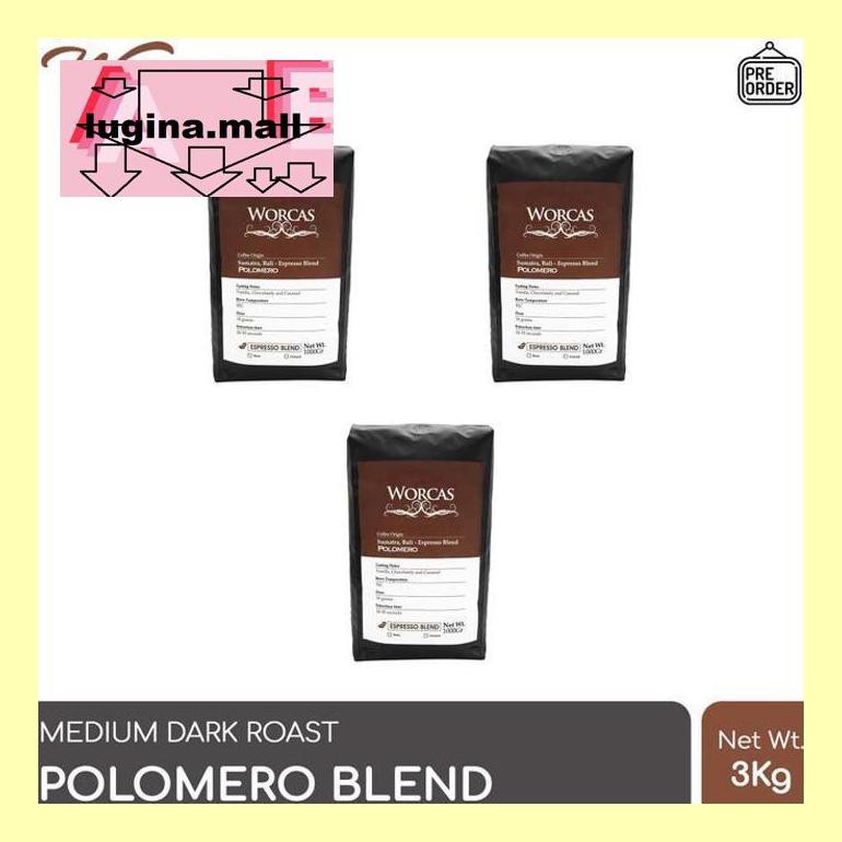 

Koptlopoc Worcas Kopi Polomero Espresso Blend 3 Kg (Biji/Bubuk) - Kopi Biji S53Mod5Sc