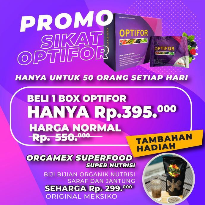 

Optifor Minuman Kesehatan Atasi Diabetes