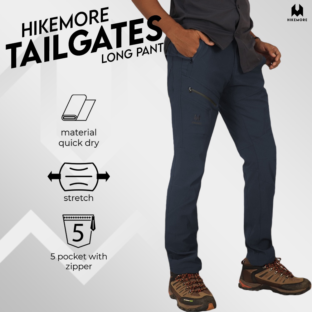 Hikemore Tailgates Celana Panjang Gunung Outdoor Cargo Quickdry Dry Fit Stretch Original LIVE