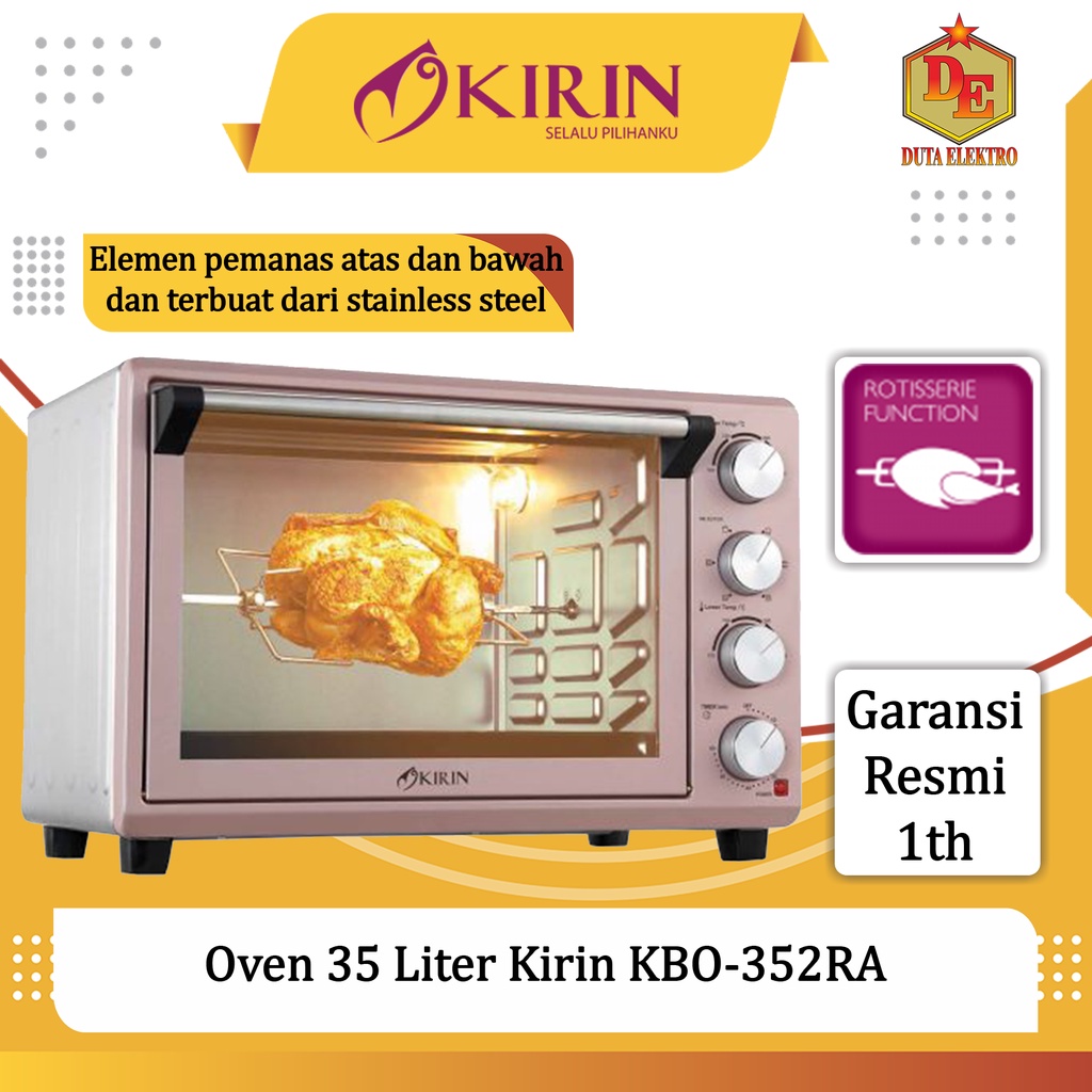Oven Listrik 35 Liter Kirin KBO 352 RA