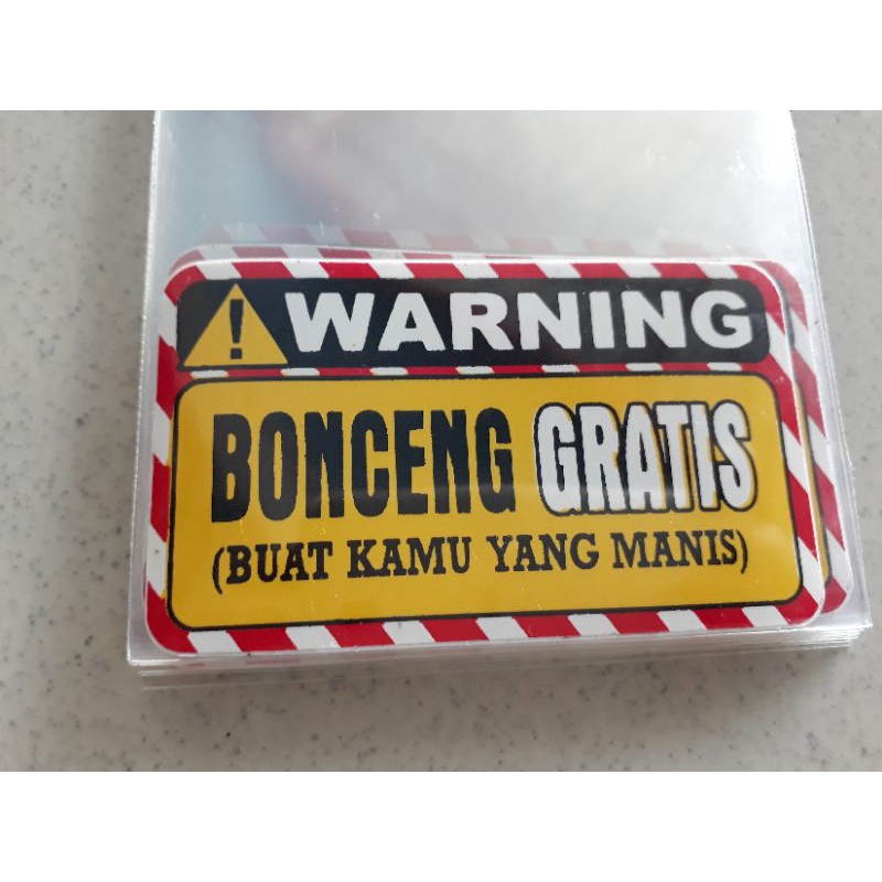 

stiker warning