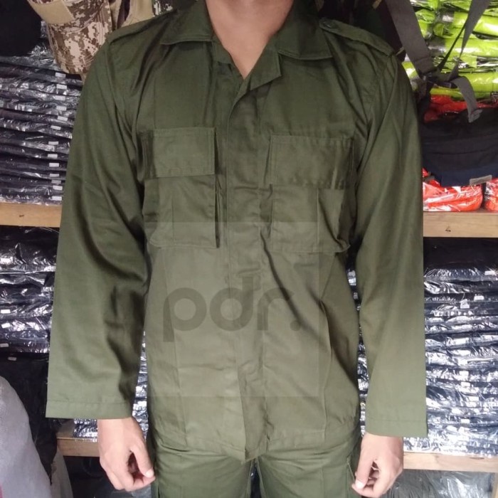Pria-Pns-Seragam- Seragam Menwa / Seragam Pendidikan / Stelan Menwa / Resimen Mahasiswa - Hijau, M