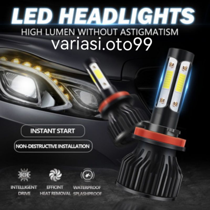 Lampu LED Depan Mobil Utama  4 Sisi X7 H4 &amp;H11 Lampu Mobil Super Terang