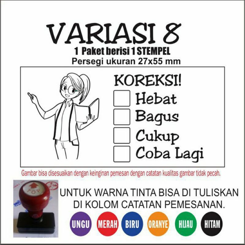 Stempel Penilaian Anak Paud Tk Sd Karakter Lucu Keren Shopee Indonesia