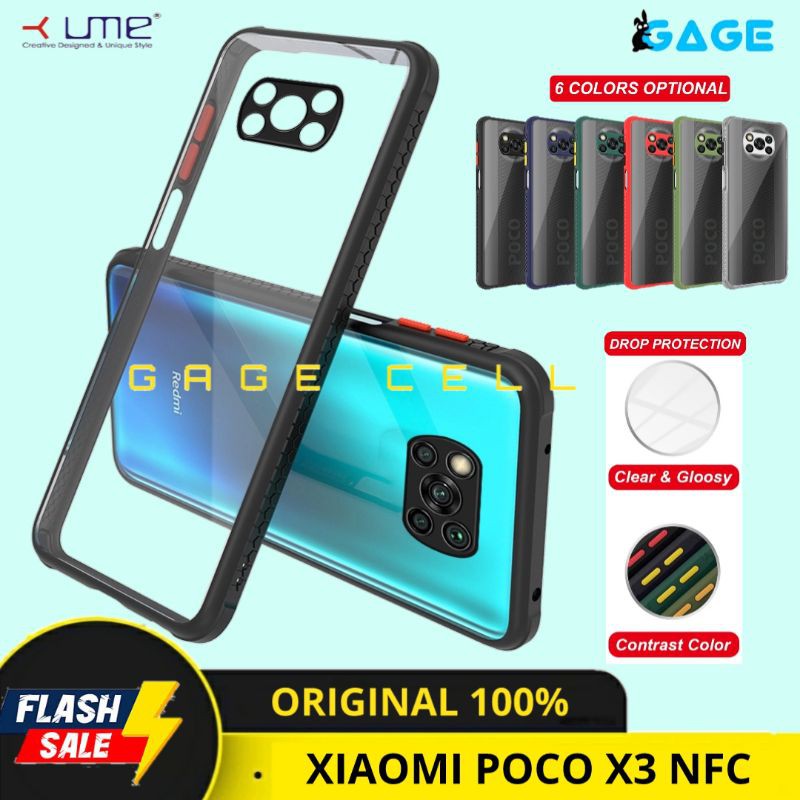 ORIGINAL ✅ SOFTCASE CASE HYBRID FUZE CRYSTAL XIAOMI POCO X3 NFC - CASING HARDCASE POCO X3 NFC COVER