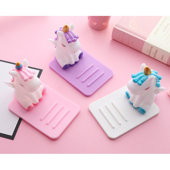 Holder Handphone unicorn adjustable desktop Lucu Dan Sederhana.