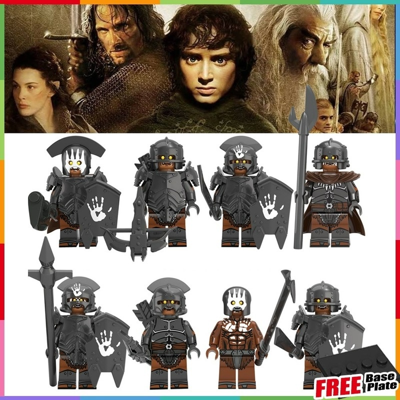 Lord of The Rings Minifigures Uruk-hai Phalanx Commander Heavy Crossbowman Middle Earth Tokoh Tentara Abad Pertengahan