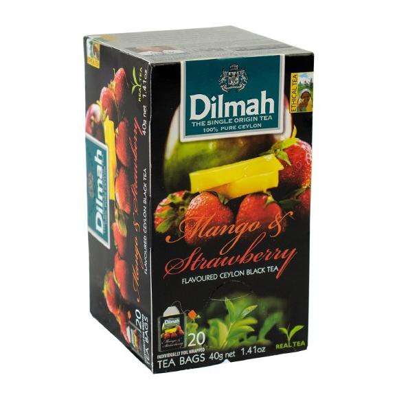 

Dilmah Mango & Strawberry Flavoured Ceylon Black Tea 20 Tea Bags 40 g