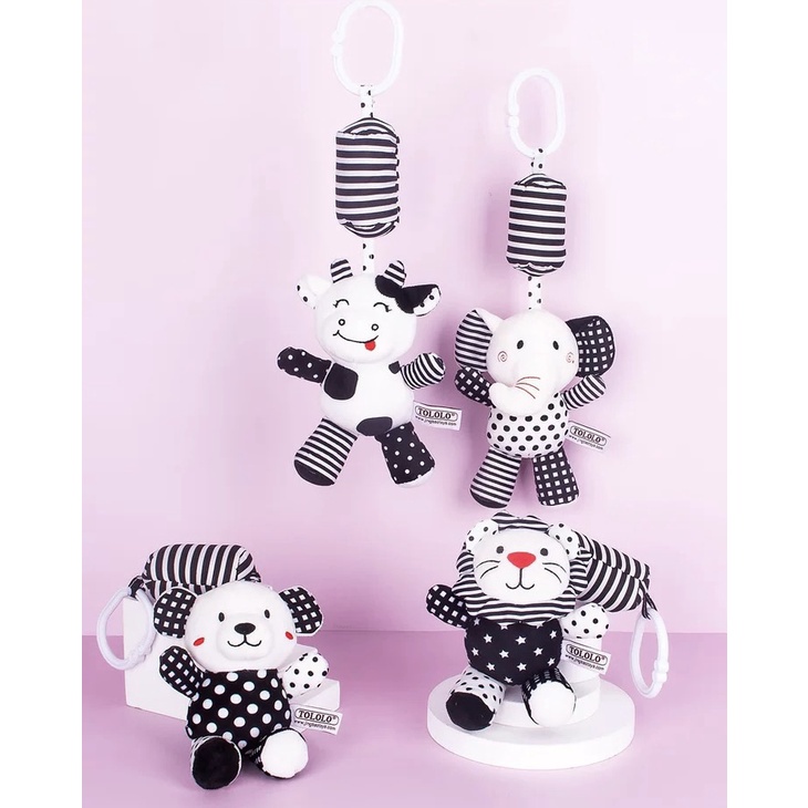 CONTRAST HANGING TOYS | Mainan gantung stroller | Rattle baby teether