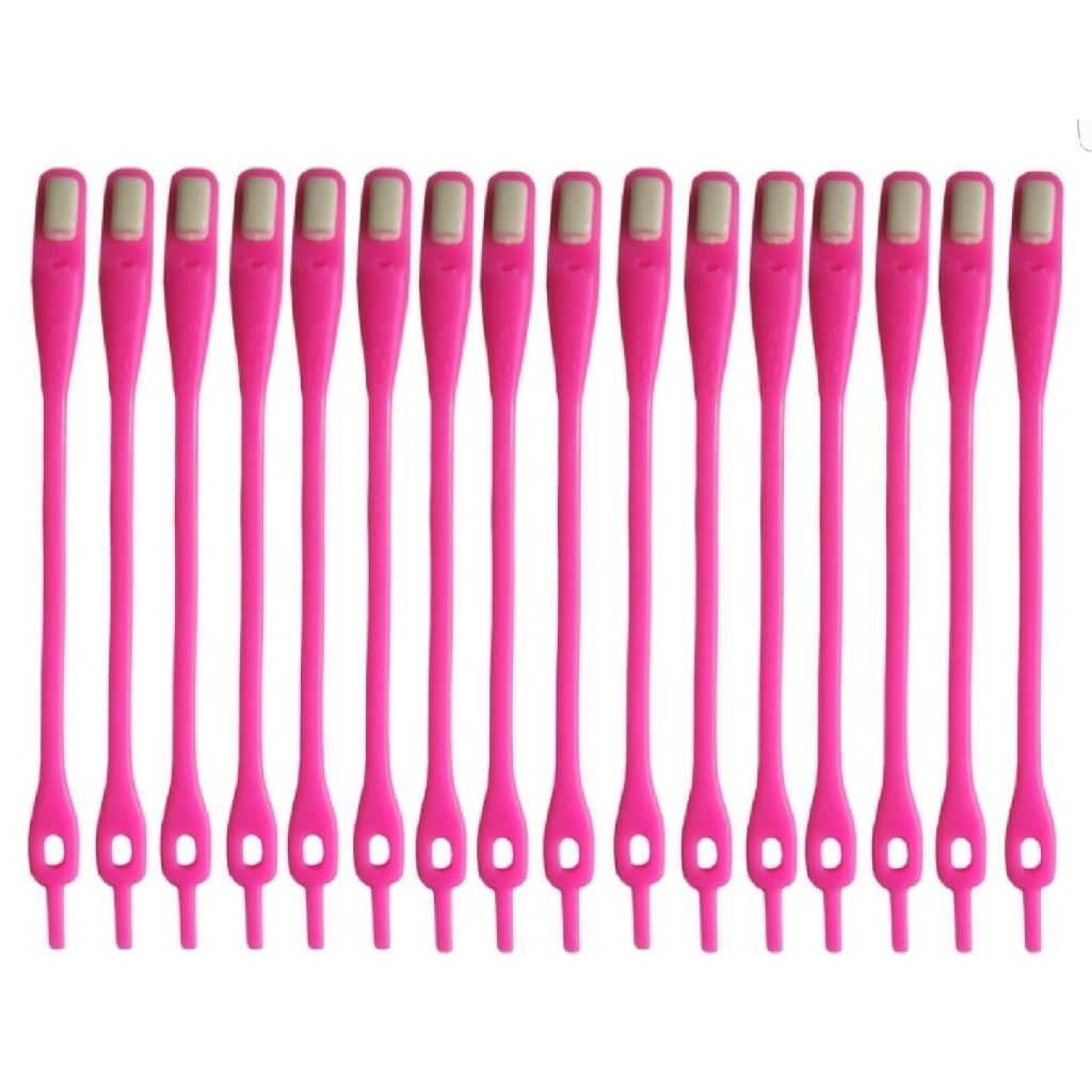 HILACES BASIC Lazy Shoelace Tali Sepatu Silikon tali sepatu karet (8PCS/PACK)-PINK/WHITE
