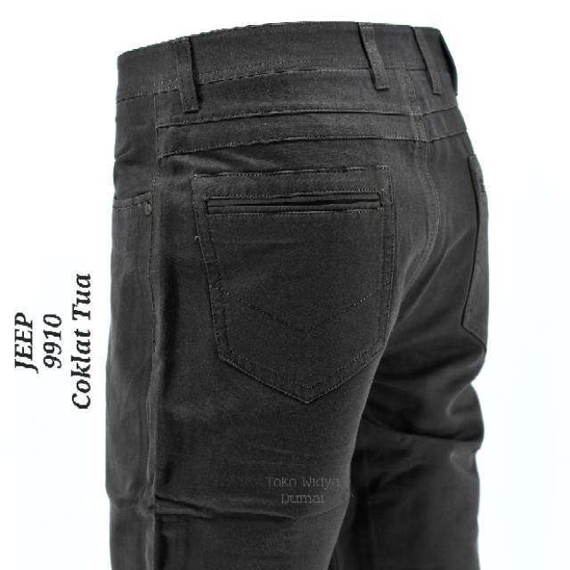 Celana Katun Pria Jeep 9910 Coklat Tua