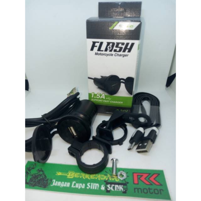 Charger  hp usb di motor untuk ojek online