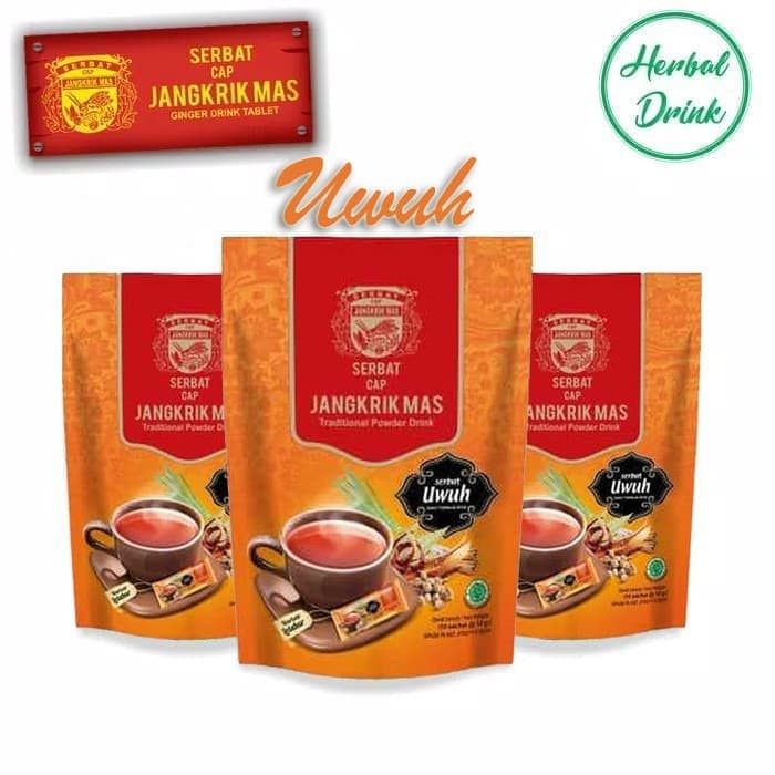 

201nhgg Serbat Jahe Cap Jangkrik Mas - Rasa Uwuh - Pouch 10S - Extra Kardus Ds201Fs