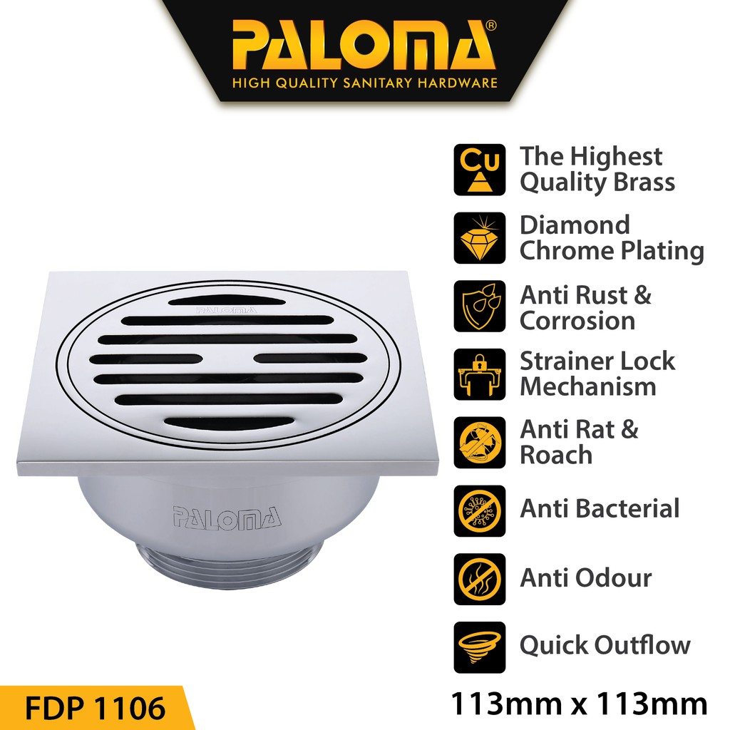 PALOMA FDP 1106 Floor Drain Strainer Saringan Got Kamar Mandi Anti Bau